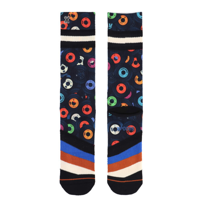 Xpooos Vinyl Socks sokken met langspeelplaten erop lp´s retro sok