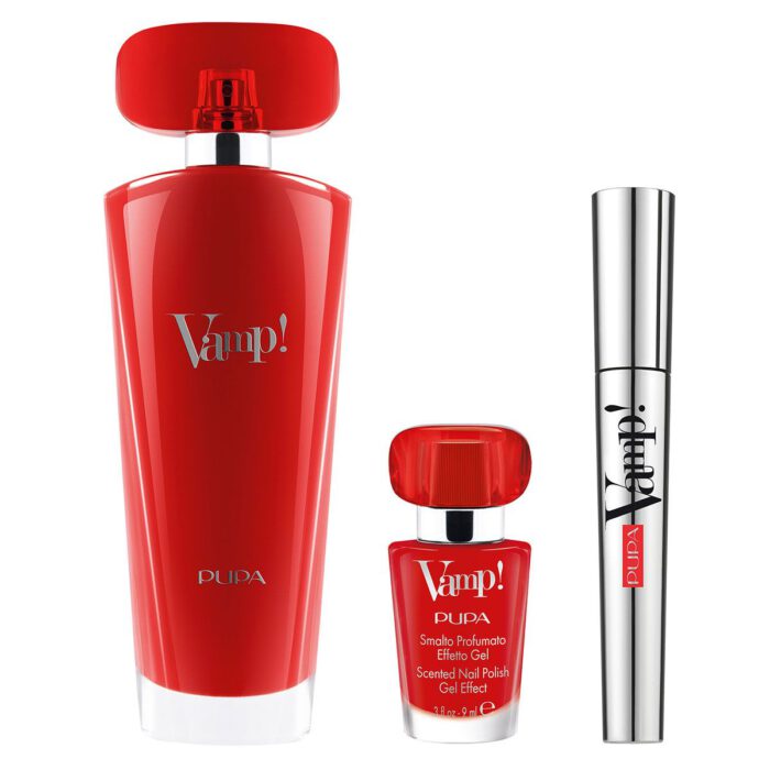 Pupa Red Parfum Giftbox is rebels en senueel. Een heerlijk geurende Eau de Parfum, een passende nagellak en een Deep Black Vamp! Mascara.
