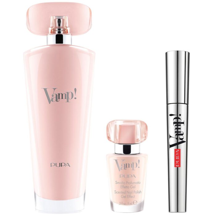 Pupa Pink Parfum Giftbox is Radiant en Romantisch. Een heerlijk geurende Eau de Parfum, een passende nagellak en een Deep Black Vamp! Mascara.