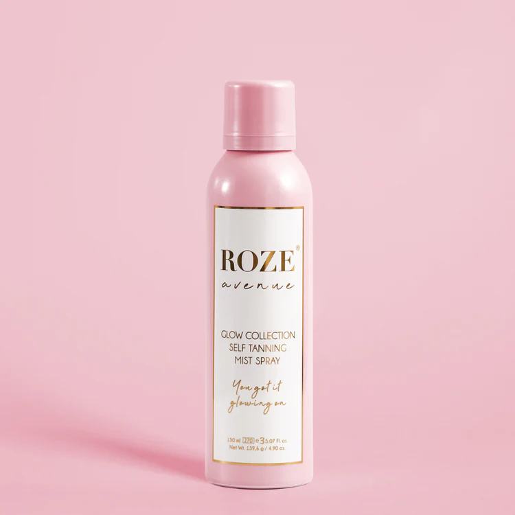 Roze Avenue Tanning Mist Spray verzorgt de huid en geeft een onweerstaanbare bronze glans voor gezicht en lichaam. Makkelijk aan te brengen.